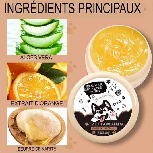 Baume hydratant pour nez et pattes de chien et chat, réparation des coussinets