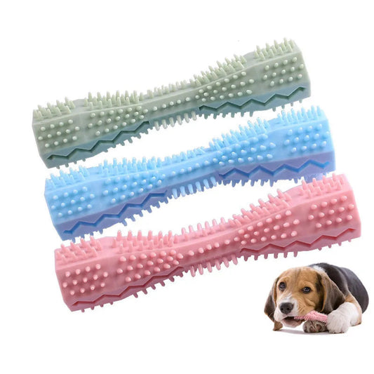 brosse à dents pour chien jouet à mâcher en caoutchouc souple