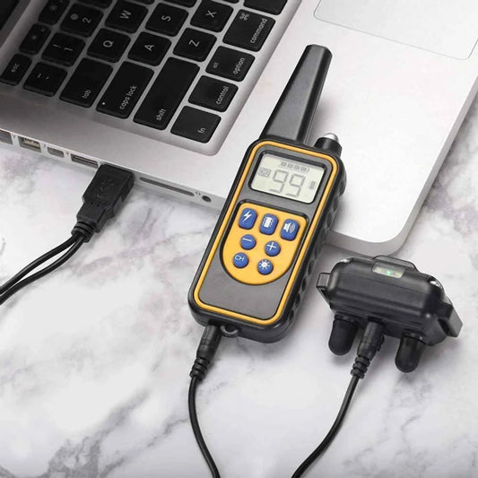Collier d’entraînement électrique pour chien – Étanche IP67, 875 m de portée, télécommande, choc/vibration/son/lumière, rechargeable
