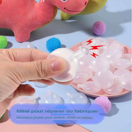 lot de 20 couineurs pour jouets de chien inserts grinçants en plastique PP