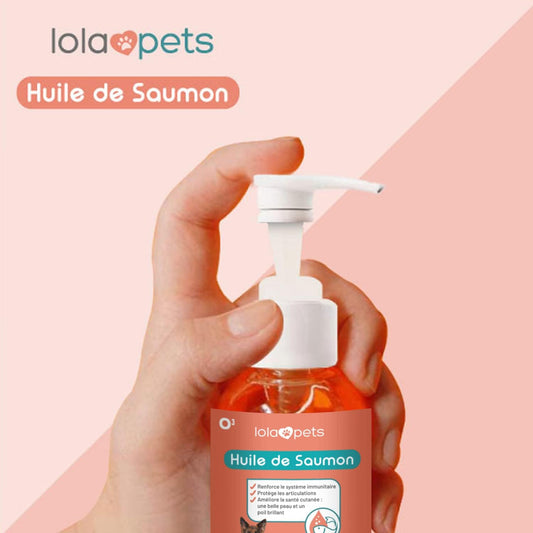 Huile de Saumon pour Chien et Chat 1 Litre - Saumon de NORVÈGE 100% Naturelle - Pressé à Froid - Riche en Omega 3+6+9 et Vitamine E | Pratique doseur (Rouge)