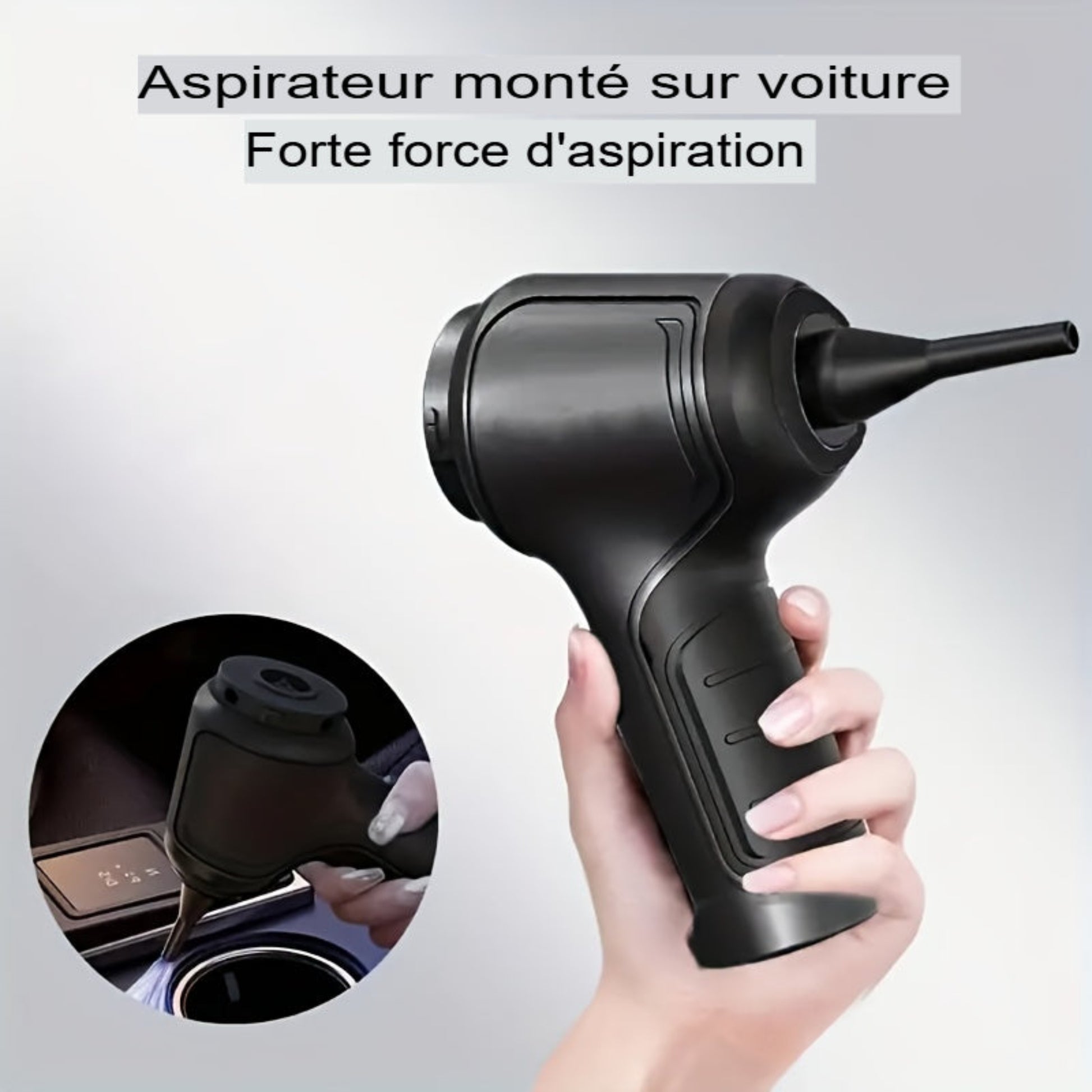 Aspirateur sans fil super puissant avec charge USB. Léger, 7 accessoires inclus, idéal pour sols durs, tapis et poils d’animaux. Rangement facile. Aspirateur domestique polyvalent.