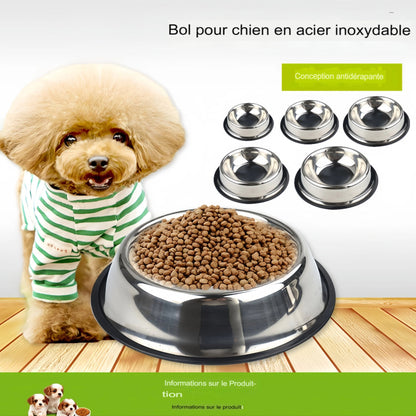 Bol en acier inoxydable pour chien et chat – Gamelle durable, hygiénique et stable - undefined