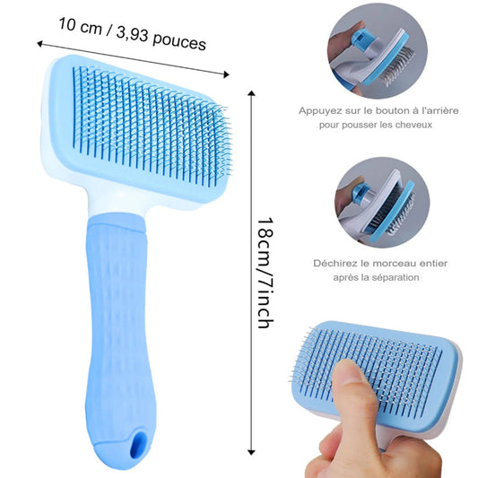 Brosse de toilettage pour chien & chat – Douce, massante et anti-poils morts - Le Panier du Chien