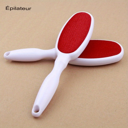Brosse réutilisable double‑face pour poils d’animaux. Rouleau portable sans électricité, idéal pour vêtements, meubles et nettoyage des poils de chiens et chats