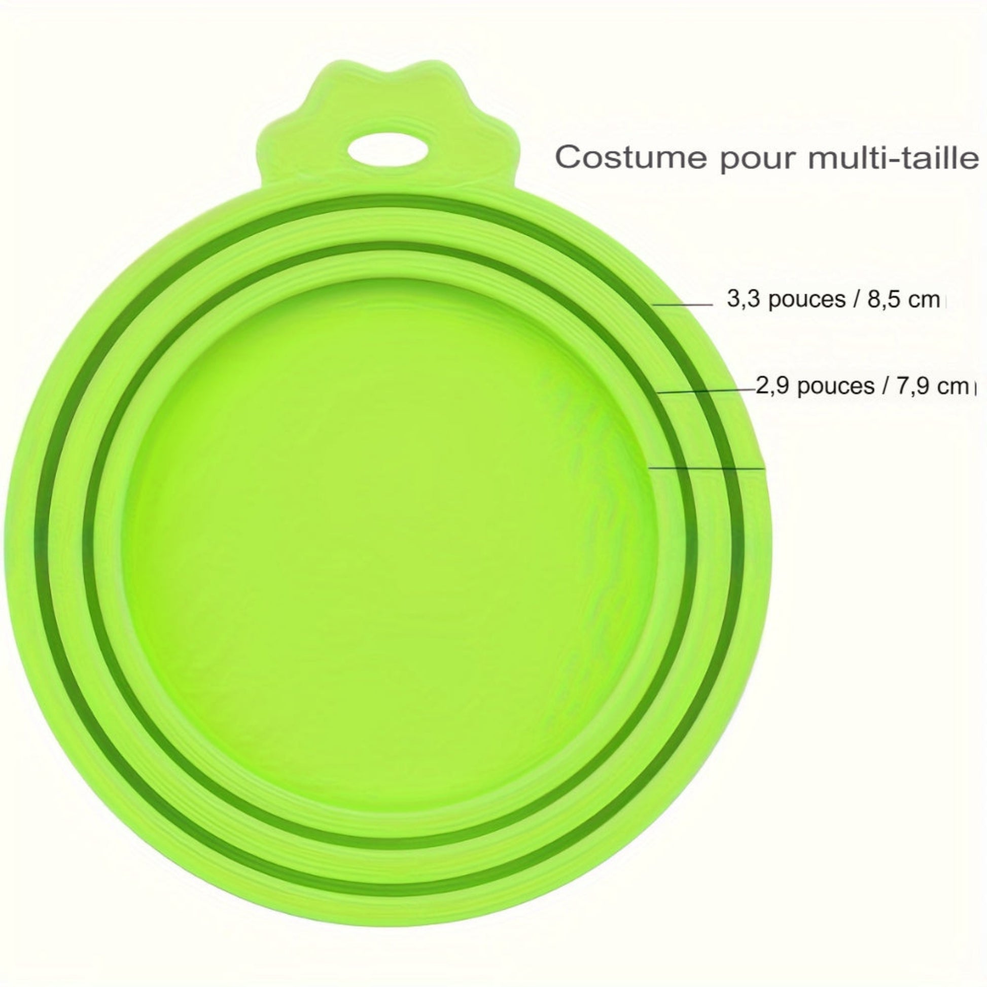 Couvercles en silicone pour aliments pour animaux, 2/3 pièces avec cuillère. S’adaptent aux boîtes, gardent la fraîcheur, idéals pour nourriture de chats et chiens