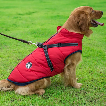Veste d’hiver chaude pour chien avec harnais intégré – Manteau imperméable pour grands et petits chiens - Le Panier du Chien