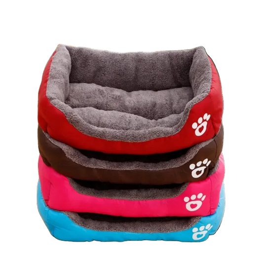 Lit chaud pour animaux de compagnie – Panier carré moelleux et confortable - Le Panier du Chien