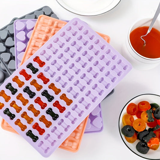 Moule en silicone en forme d’os pour friandises pour chiens. Idéal pour chocolats, glaçons, bonbons et snacks maison. Silicone alimentaire, facile à nettoyer, 1 unité