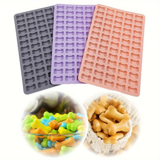 Moule en silicone en forme d’os pour friandises pour chiens. Idéal pour chocolats, glaçons, bonbons et snacks maison. Silicone alimentaire, facile à nettoyer, 1 unité