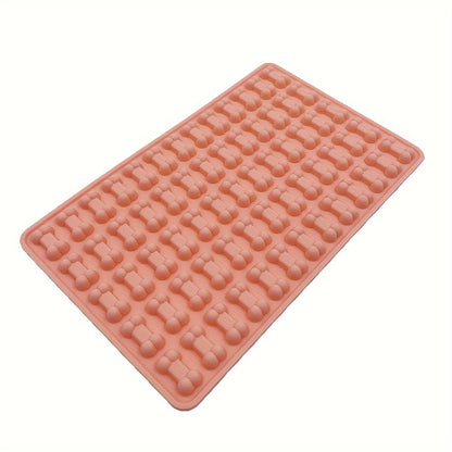 Moule en silicone en forme d’os pour friandises pour chiens. Idéal pour chocolats, glaçons, bonbons et snacks maison. Silicone alimentaire, facile à nettoyer, 1 unité