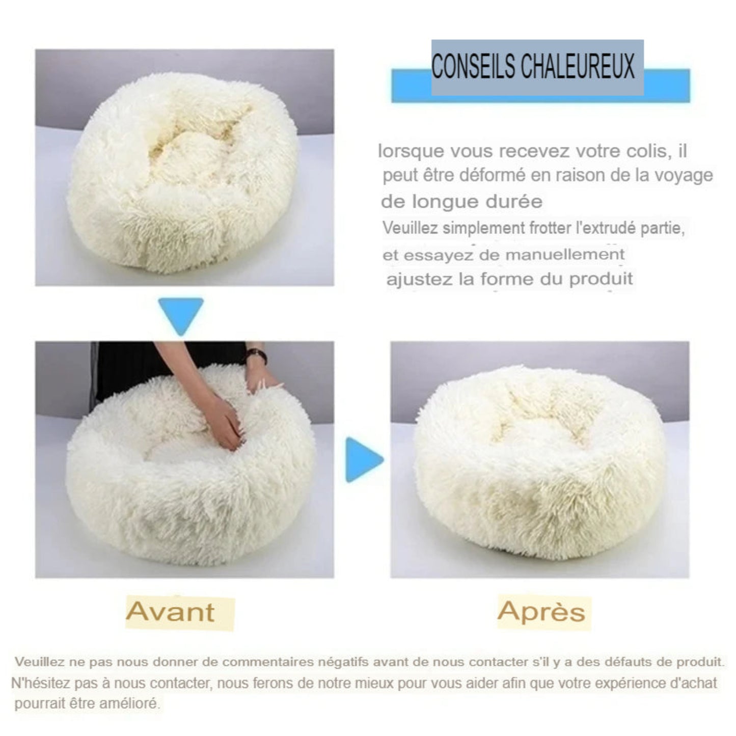 Nid douillet pour chien & chat – Maison moelleuse, chaude et confortable - Le Panier du Chien