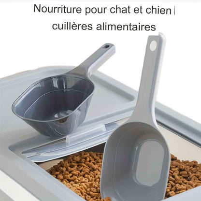Pelle à croquettes grand format en plastique résistant. Cuillère d’alimentation durable, facile à utiliser, idéale pour chiens et chats. Parfaite pour doser et servir les repas