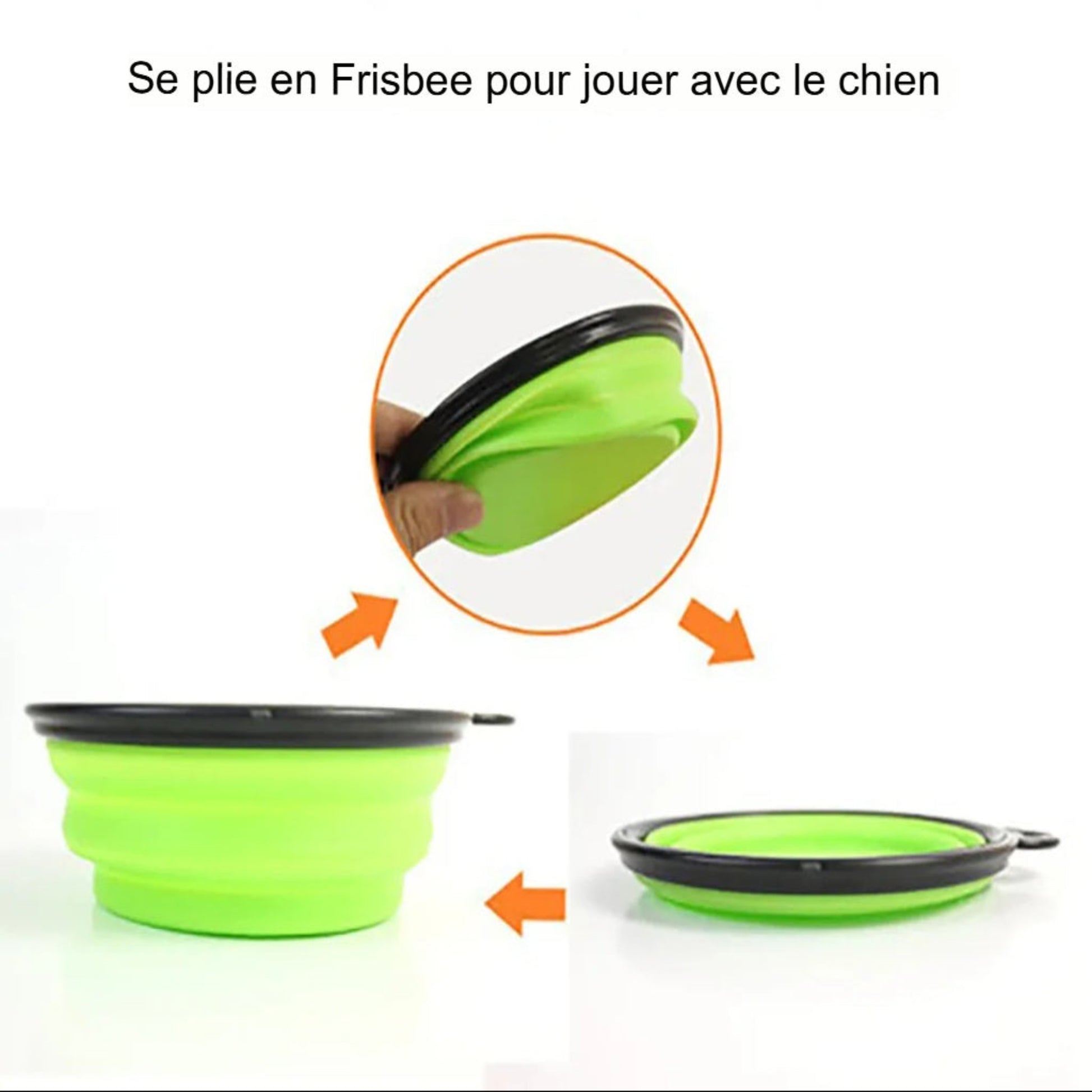 Bol pliable en silicone pour chien et chat – Gamelle portable et résistante - Le Panier du Chien