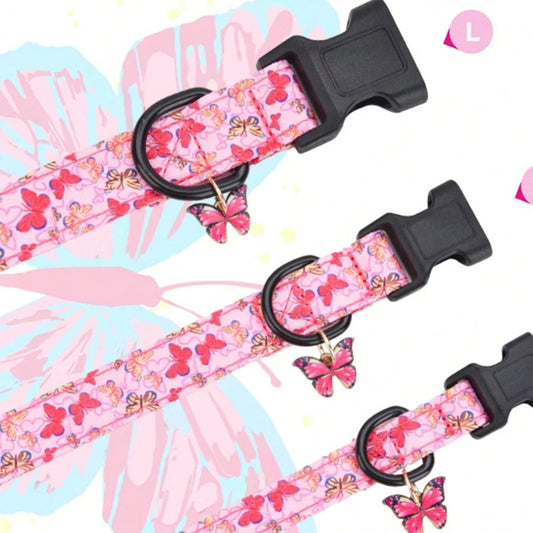 Collier réglable pour chien et chat avec imprimé dinosaure et pendentif, en tissu sergé