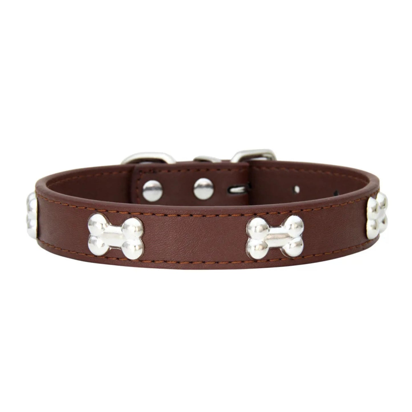 Collier en cuir durable pour chien et chiot, réglable et confortable, adapté aux petits et grands chiens
