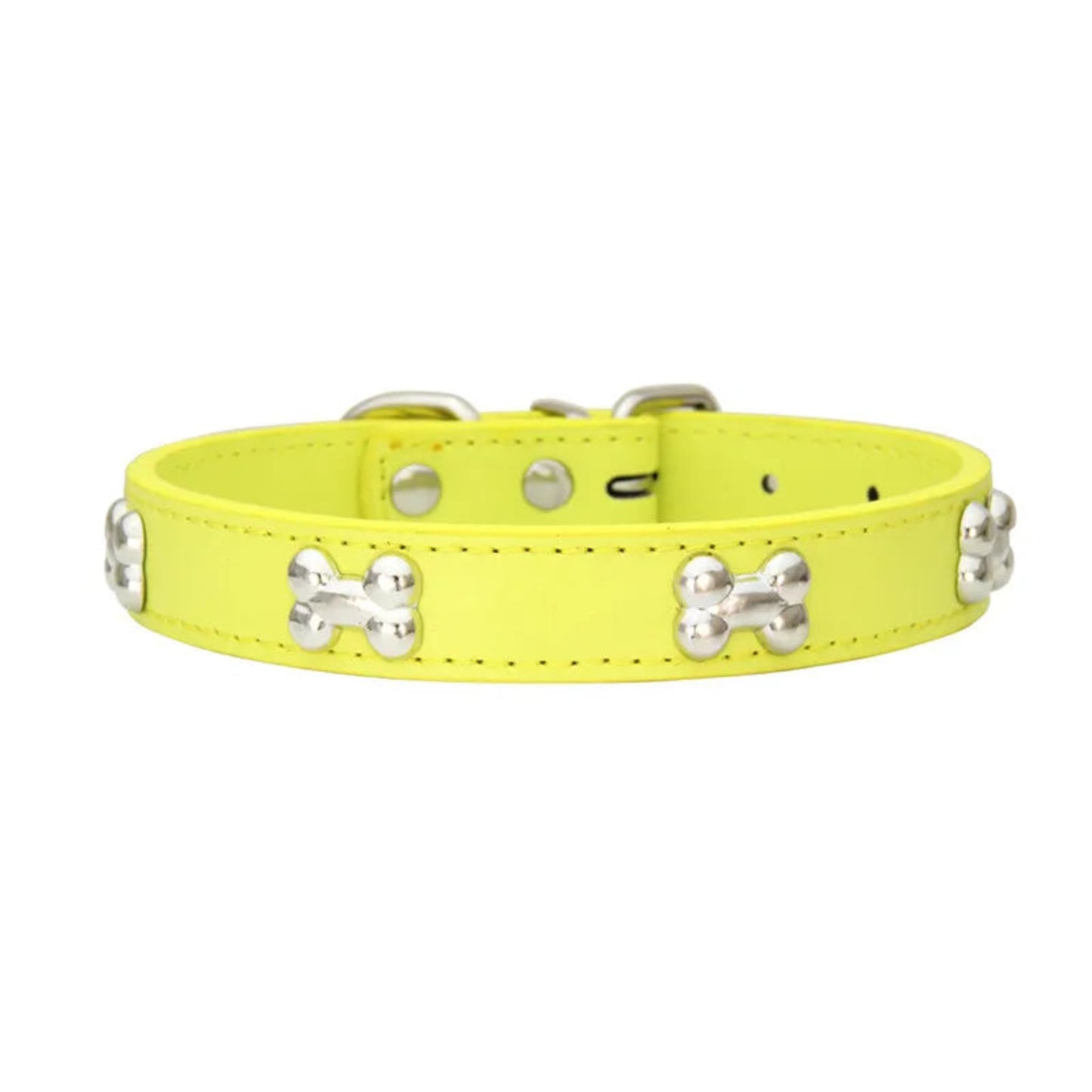 Collier en cuir durable pour chien et chiot, réglable et confortable, adapté aux petits et grands chiens