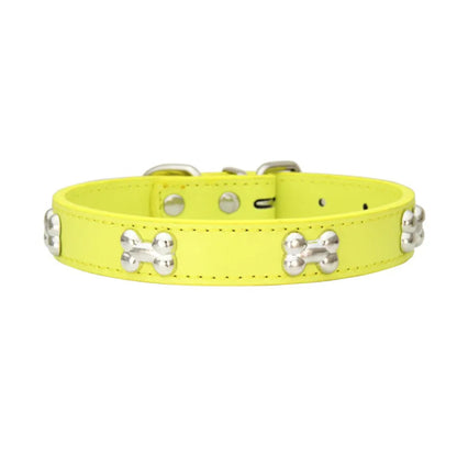 Collier en cuir durable pour chien et chiot, réglable et confortable, adapté aux petits et grands chiens