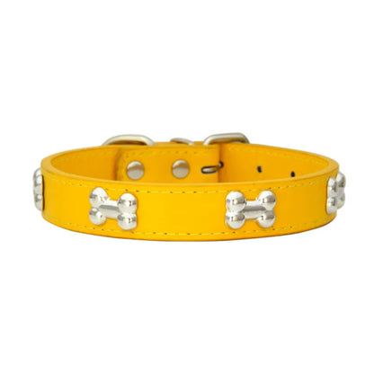Collier en cuir durable pour chien et chiot, réglable et confortable, adapté aux petits et grands chiens