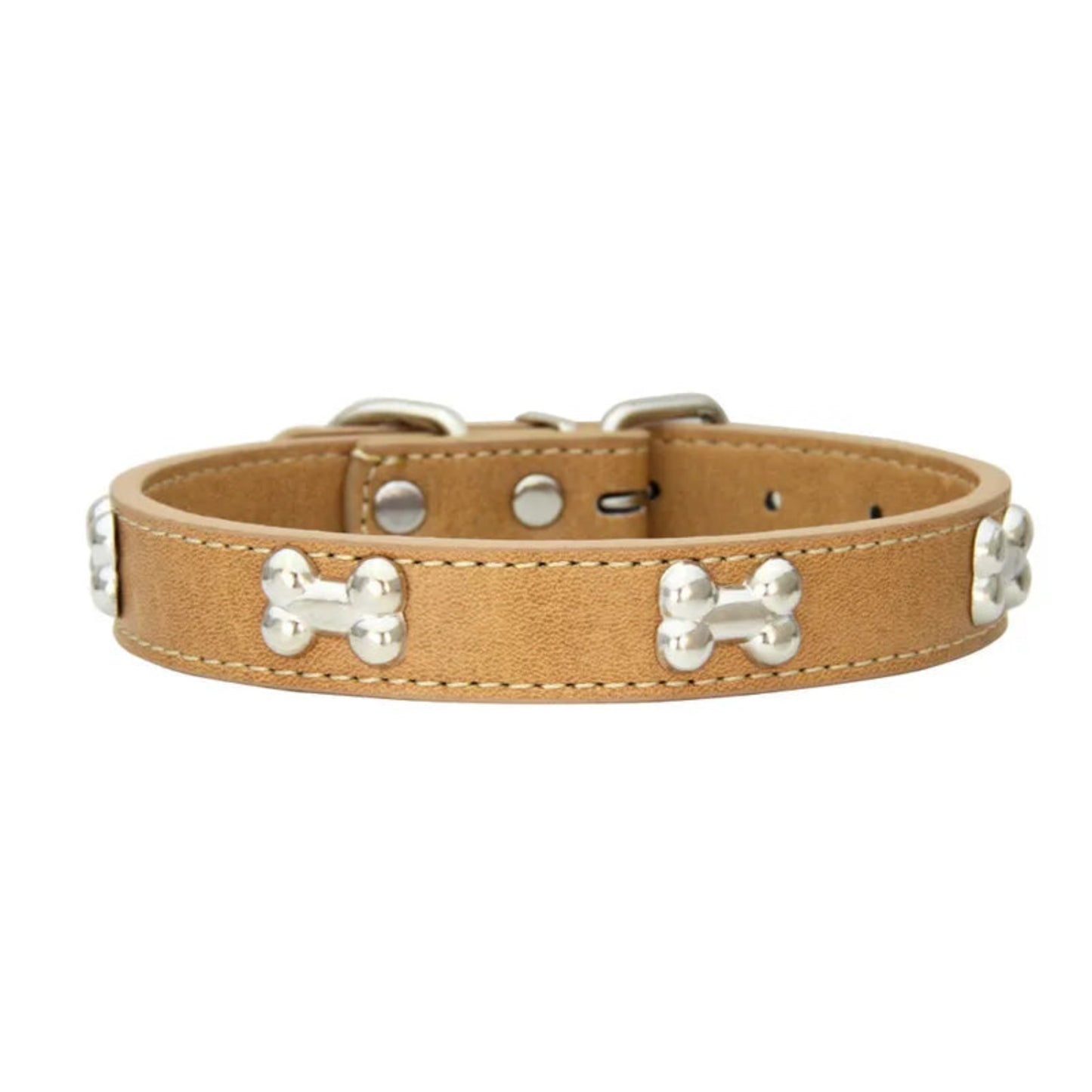 Collier en cuir durable pour chien et chiot, réglable et confortable, adapté aux petits et grands chiens