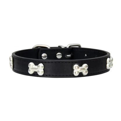 Collier en cuir durable pour chien et chiot, réglable et confortable, adapté aux petits et grands chiens