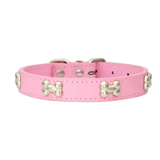 Collier en cuir durable pour chien et chiot, réglable et confortable, adapté aux petits et grands chiens