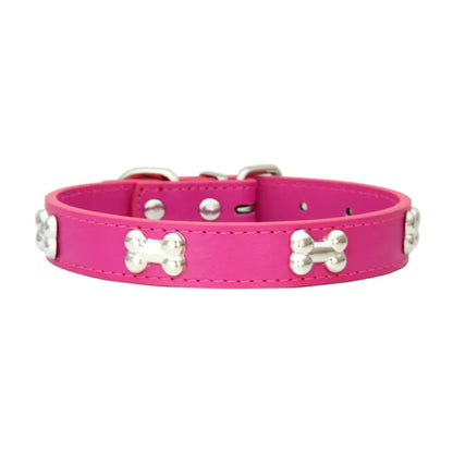 Collier en cuir durable pour chien et chiot, réglable et confortable, adapté aux petits et grands chiens
