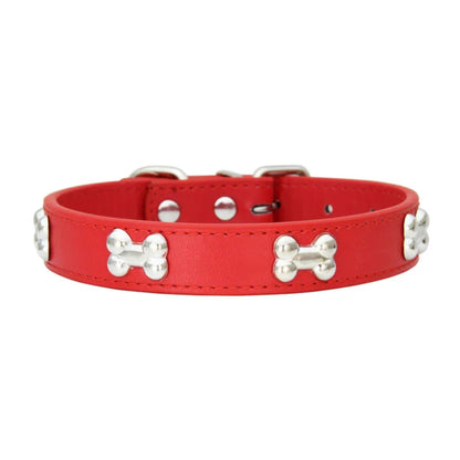 Collier en cuir durable pour chien et chiot, réglable et confortable, adapté aux petits et grands chiens