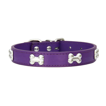 Collier en cuir durable pour chien et chiot, réglable et confortable, adapté aux petits et grands chiens
