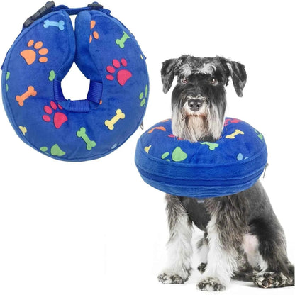 Collier de récupération gonflable doux pour chien et chat, alternative au cône Elizabeth