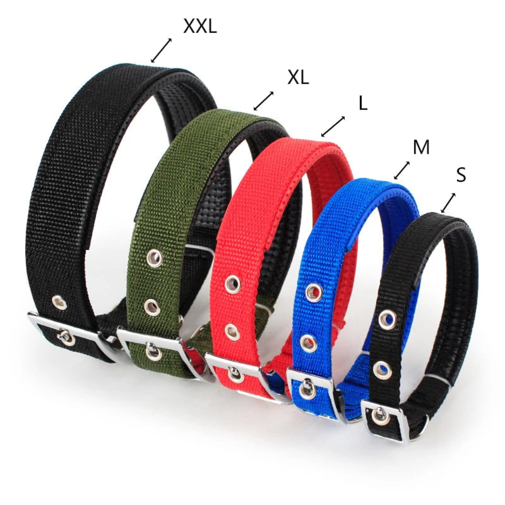 Collier en nylon solide et réglable pour chien, durable et confortable pour toutes tailles de chiens
