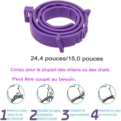 Collier apaisant anti-stress pour chiens et chats aux phéromones naturelles