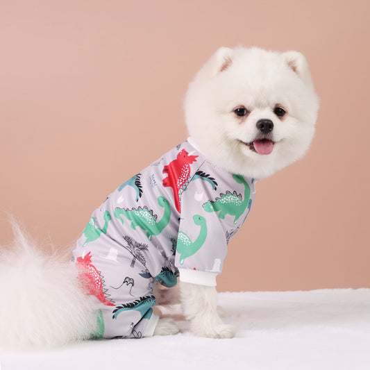 Combinaison 4 pattes dinosaure pour chien et chat, vêtement toutes saisons