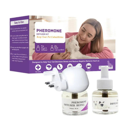 Diffuseur de phéromones apaisantes pour chat anti-stress longue durée