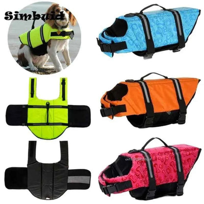 Gilet de sauvetage réfléchissant réglable pour grands chiens, maillot de bain, gilet de sécurité pour surf, voilier, flottabilité améliorée, vestes de sauvetage pour animaux de compagnie
