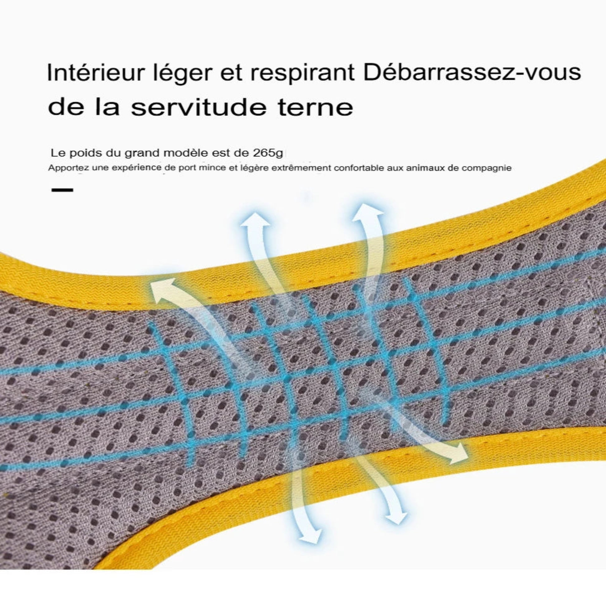 Harnais veste solide et durable en fibre robuste pour chien