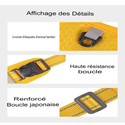 Harnais veste solide et durable en fibre robuste pour chien