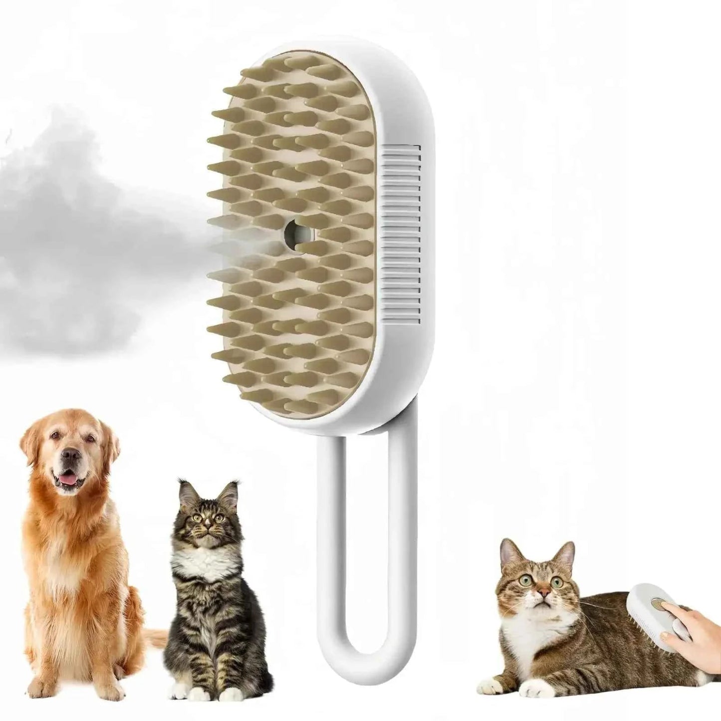 Peigne de toilettage en Spray pour animaux de compagnie amélioré, épilation flottante à la vapeur, brosse de nettoyage, style pour chiens et chats, accessoires