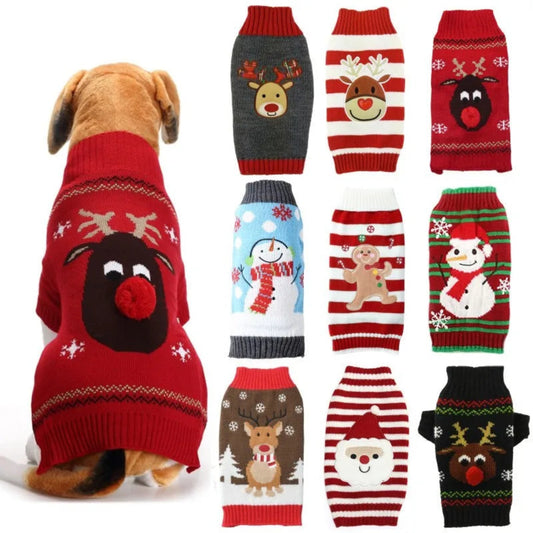 Pull de Noël chaud pour chiens – Manteau tricoté pour petits, moyens et grands chiens - 1 ACHETE=1 GRATUIT - Le Panier du Chien