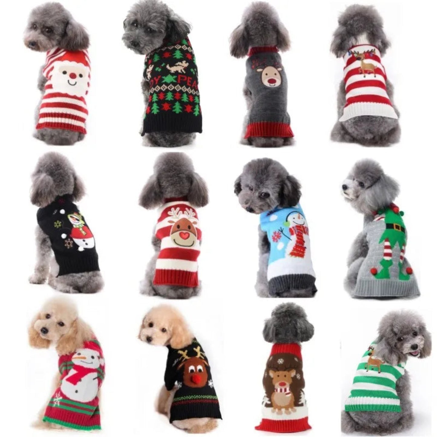 Pull de Noël chaud pour chiens – Manteau tricoté pour petits, moyens et grands chiens - 1 ACHETE=1 GRATUIT - Le Panier du Chien