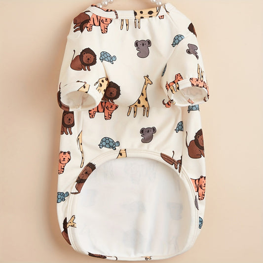 T-shirt imprimé tigre pour chien et chat, vêtement léger et confortable